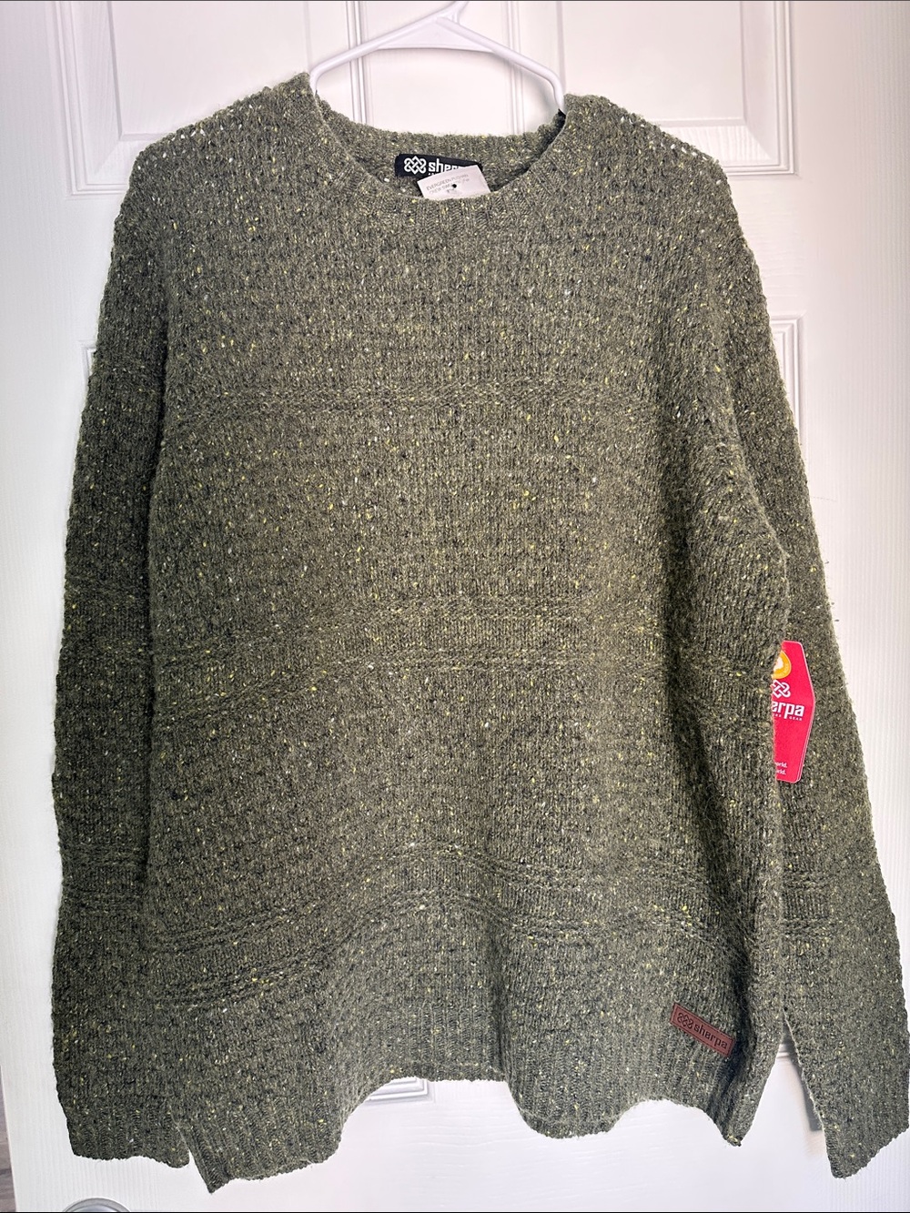 Sherpa Olive Cozy Crewneck Sweater